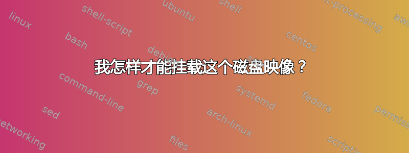 我怎样才能挂载这个磁盘映像？