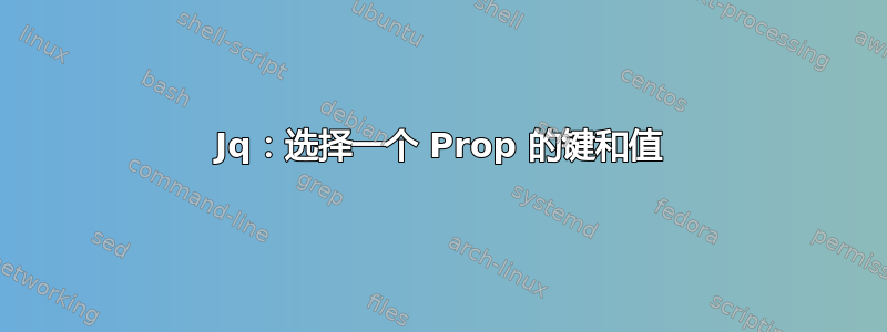 Jq：选择一个 Prop 的键和值