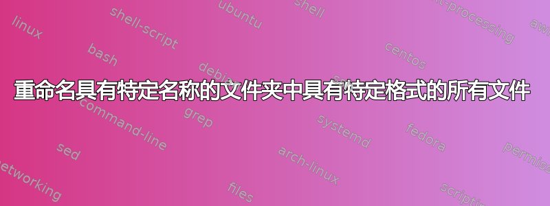 重命名具有特定名称的文件夹中具有特定格式的所有文件