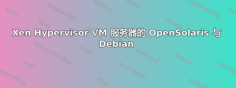 Xen Hypervisor VM 服务器的 OpenSolaris 与 Debian