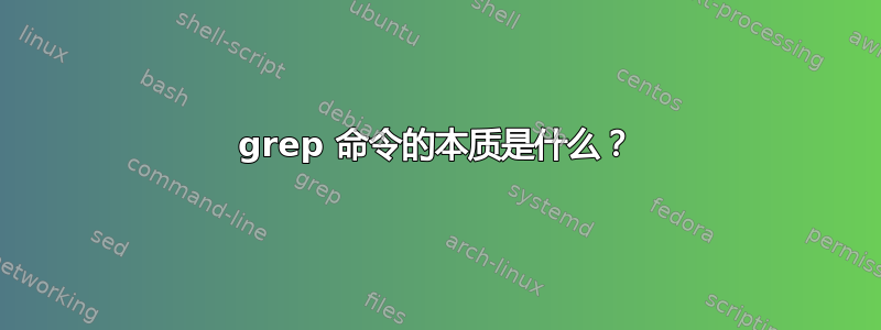 grep 命令的本质是什么？