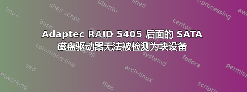 Adaptec RAID 5405 后面的 SATA 磁盘驱动器无法被检测为块设备