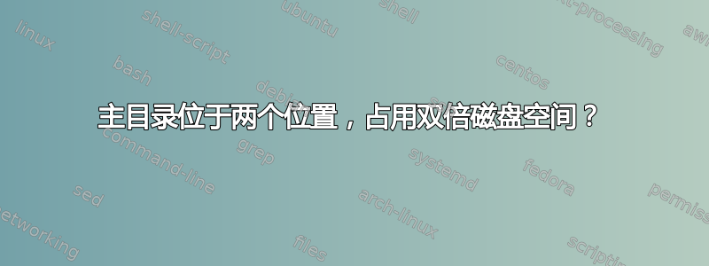 主目录位于两个位置，占用双倍磁盘空间？