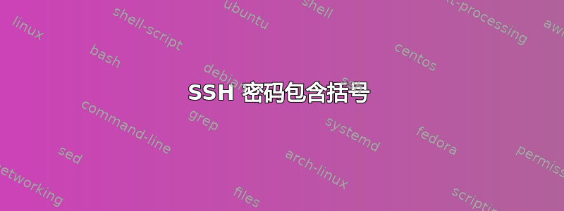 SSH 密码包含括号