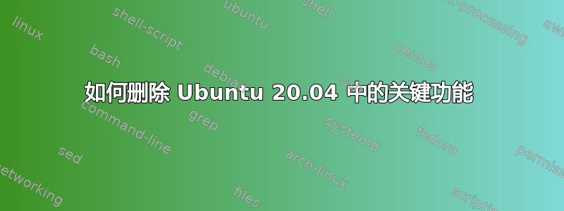 如何删除 Ubuntu 20.04 中的关键功能