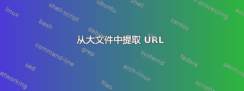 从大文件中提取 URL