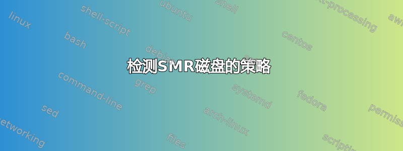 检测SMR磁盘的策略