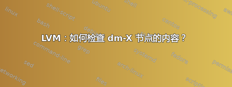 LVM：如何检查 dm-X 节点的内容？