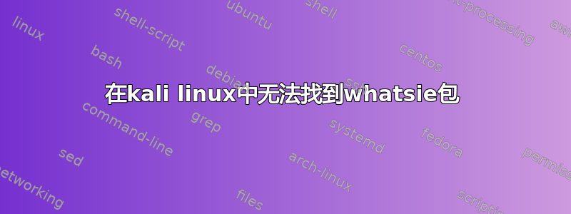 在kali linux中无法找到whatsie包