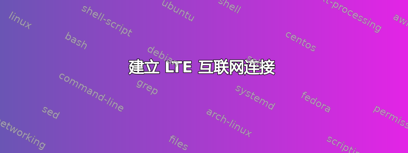 建立 LTE 互联网连接