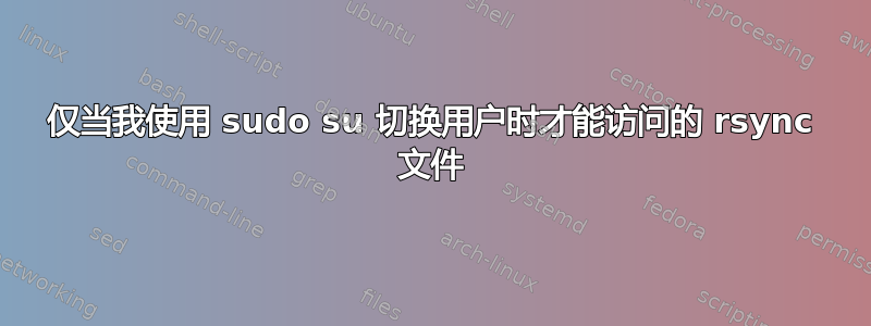 仅当我使用 sudo su 切换用户时才能访问的 rsync 文件