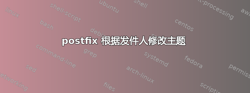 postfix 根据发件人修改主题