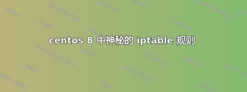 centos 8 中神秘的 iptable 规则