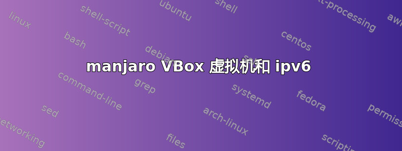 manjaro VBox 虚拟机和 ipv6