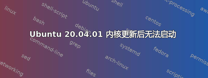 Ubuntu 20.04.01 内核更新后无法启动