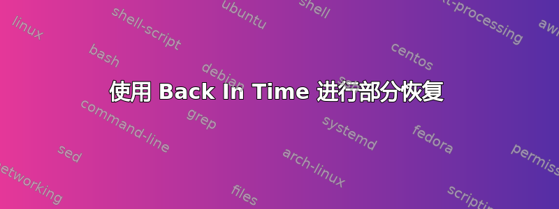 使用 Back In Time 进行部分恢复