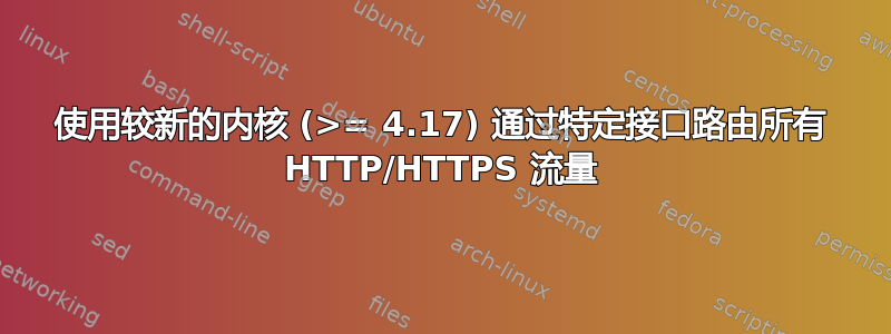 使用较新的内核 (>= 4.17) 通过特定接口路由所有 HTTP/HTTPS 流量