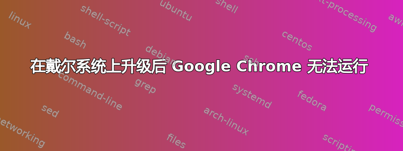 在戴尔系统上升级后 Google Chrome 无法运行