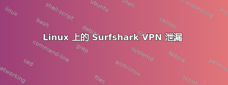 Linux 上的 Surfshark VPN 泄漏