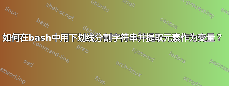 如何在bash中用下划线分割字符串并提取元素作为变量？