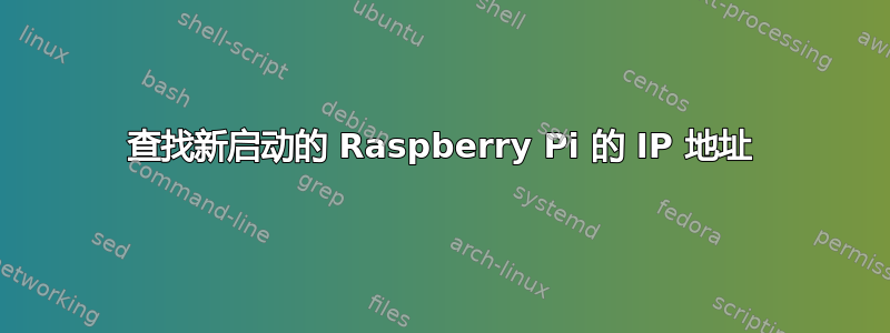 查找新启动的 Raspberry Pi 的 IP 地址