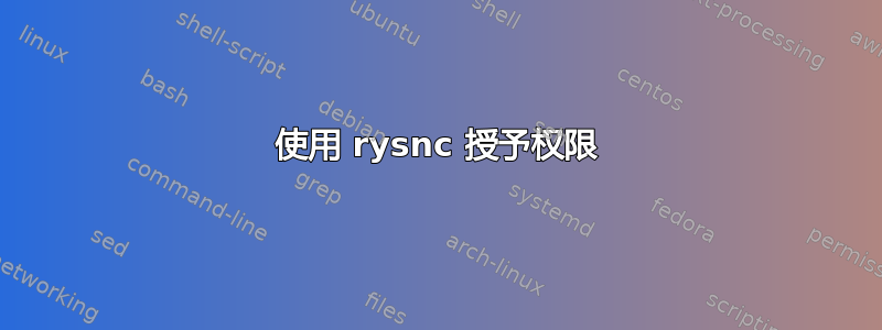 使用 rysnc 授予权限