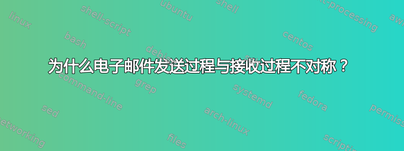 为什么电子邮件发送过程与接收过程不对称？