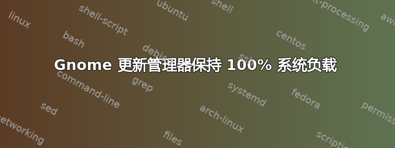 Gnome 更新管理器保持 100% 系统负载