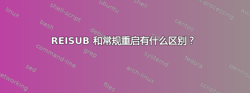 REISUB 和常规重启有什么区别？