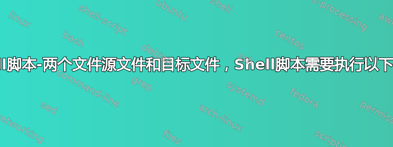 Shell脚本-两个文件源文件和目标文件，Shell脚本需要执行以下任务