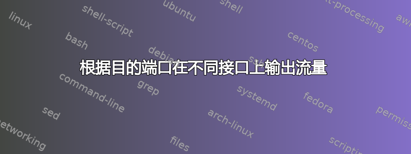 根据目的端口在不同接口上输出流量