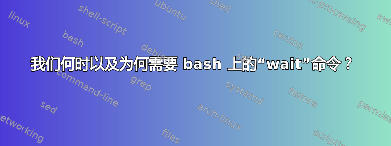 我们何时以及为何需要 bash 上的“wait”命令？