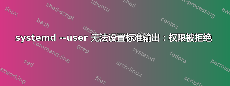 systemd --user 无法设置标准输出：权限被拒绝