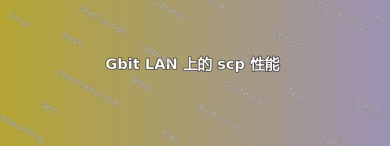 1Gbit LAN 上的 scp 性能