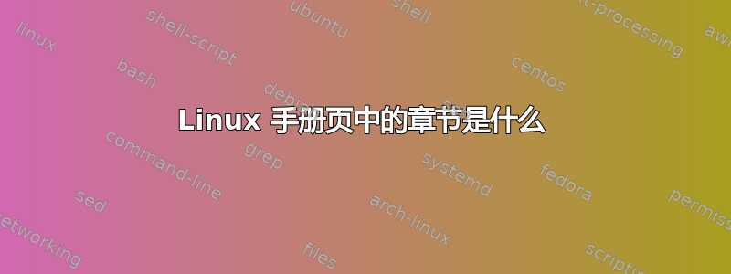 Linux 手册页中的章节是什么