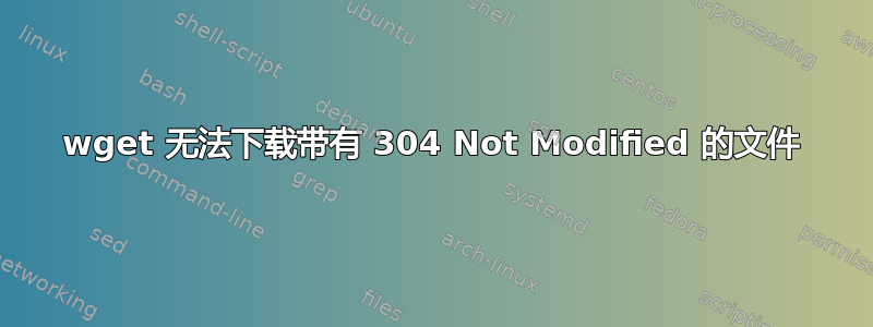 wget 无法下载带有 304 Not Modified 的文件