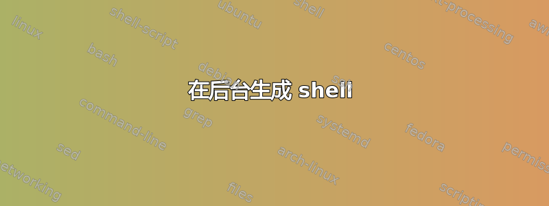 在后台生成 shell