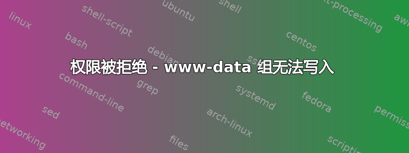 权限被拒绝 - www-data 组无法写入