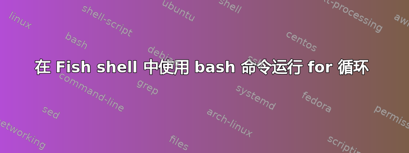 在 Fish shell 中使用 bash 命令运行 for 循环