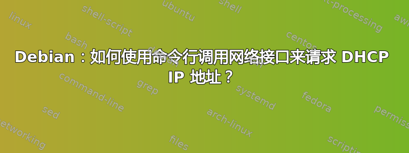 Debian：如何使用命令行调用网络接口来请求 DHCP IP 地址？