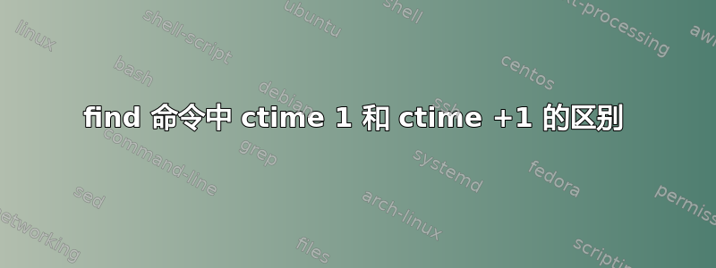 find 命令中 ctime 1 和 ctime +1 的区别