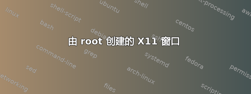 由 root 创建的 X11 窗口