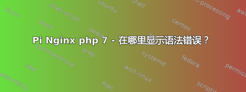 Pi Nginx php 7 - 在哪里显示语法错误？