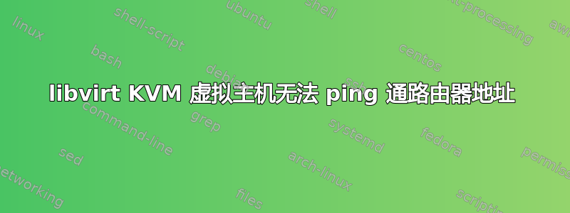 libvirt KVM 虚拟主机无法 ping 通路由器地址