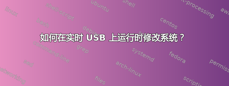 如何在实时 USB 上运行时修改系统？