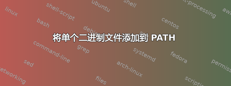 将单个二进制文件添加到 PATH