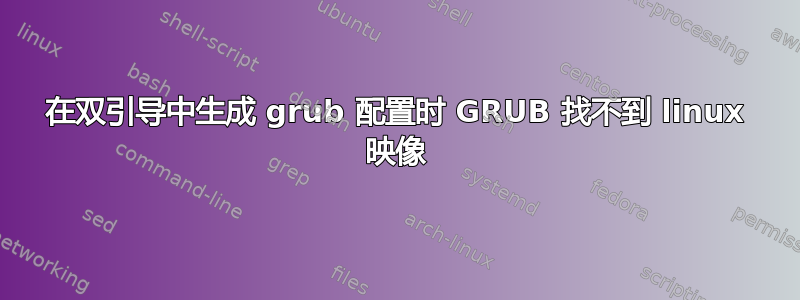 在双引导中生成 grub 配置时 GRUB 找不到 linux 映像