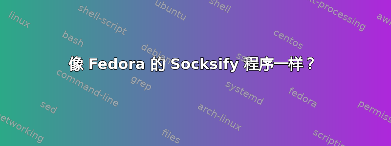 像 Fedora 的 Socksify 程序一样？