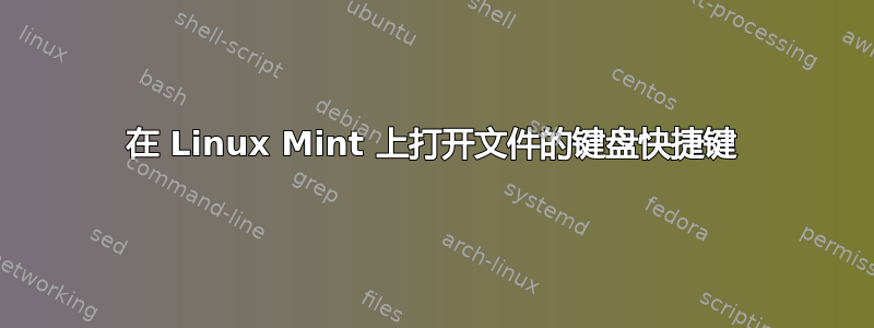 在 Linux Mint 上打开文件的键盘快捷键