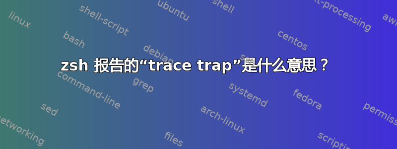 zsh 报告的“trace trap”是什么意思？